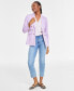 Фото #1 товара Women's Solid Faux Double-Breasted Blazer, Created for Macy's