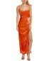 O.P.T. Velvet Maxi Dress Women's Orange L