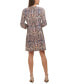 ფოტო #2 პროდუქტის Printed Tie-Neck Shift Dress