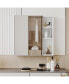 Mirror Cabinet and Separate Wall Mirror for Bathroom Space Saving and Storage