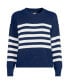 Women's Drifter Easy Fit Sweater Deep sea navy placed stripe, XLARGE - фото #2