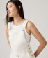 Фото #4 товара Women's Tico Cotton Button-Front Overalls Dress