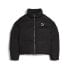 Puma Classics Oversized Puffer Full Zip Jacket Womens Black Casual Athletic Oute