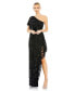 ფოტო #2 პროდუქტის Women's Asymmetric Beaded One Shoulder Gown