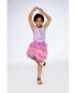 ფოტო #2 პროდუქტის Girl Ruffle Tulle Mesh Skirt Lavender Printed Fields Flowers - Child