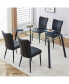 Glass Dining Table Set with Black Chairs