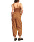 ფოტო #2 პროდუქტის Women's Cotton Cargo-Pocket Jumpsuit