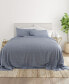 Фото #2 товара Home Collection Premium Ultra Soft Chambray Style Pattern 4 Piece Bed Sheets Set, California King
