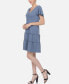 Фото #3 товара Women's Short Sleeve V-Neck Tiered Dress