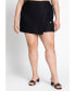 Plus Size Linen Skort With Beads