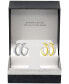ფოტო #3 პროდუქტის 2-Pc. Set Crystal Small Hoop Earrings in Silver-Plate & Gold-Plate, 0.65"