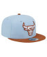 Фото #3 товара Men's Light Blue/Brown Chicago Bulls 2-Tone Color Pack 9fifty Snapback Hat