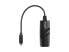 Lanberg NC-1000-02 - USB Type-C - RJ-45 - Black - 1 pc(s) - 0.15 m