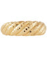 ფოტო #3 პროდუქტის Textured Croissant Statement Ring in 10k Gold