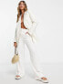 Vila linen touch oversized blazer in cream