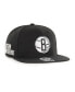 ფოტო #1 პროდუქტის Men's Black Brooklyn Nets Sure Shot Captain Snapback Hat