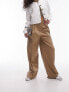 Topshop high waisted chino trouser with utility pockets in sand 32 - фото #7