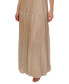 Фото #5 товара Women's Metallic Flutter-Sleeve Gown