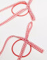 Фото #3 товара ASOS DESIGN pack of 2 hairbands with bow detail in gingham