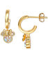 Crystal Minnie Mouse Dangle Hoop Earrings in 18k Gold-Plated Sterling Silver