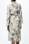 Фото #10 товара Платье-рубашка из 100% рами с принтом — zw collection ZARA