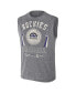 Фото #2 товара Men's Darius Rucker Collection by Charcoal Distressed Colorado Rockies Relaxed-Fit Muscle Tank Top