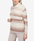 Фото #4 товара Women's St.Moritz Pointelle Stripe Cowl Neck Sweatshirt
