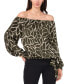 ფოტო #1 პროდუქტის Women's Printed Off-The-Shoulder Top