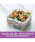 Фото #5 товара Easy Essentials Square 41-Oz. Food Storage Container, Set of 4