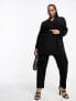 Фото #7 товара ASOS DESIGN Curve jersey slouchy suit blazer in black