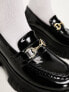 ASOS DESIGN Magnus chunky loafers in black patent