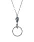 ფოტო #1 პროდუქტის Pewter Dark Blue Crystal Cross Magnifier Necklace
