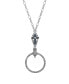 Symbols of Faith pewter Dark Blue Crystal Cross Magnifier Necklace - фото #1