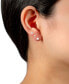 3-Pc. Cubic Zirconia & Cultured Freshwater Pearl (4mm) Stud Earrings in Sterling Silver, Created for Macy's