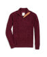 Фото #1 товара Men's Organic Mock Neck Cable Button Sweater with Flecks