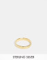 Фото #1 товара ASOS DESIGN sterling silver band ring in gold tone