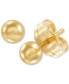 3-Pc. Set Polished Ball Stud Earrings in 14k Tricolor Gold