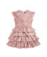 Child Serenity Feather Printed Chiffon Woven Dress