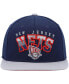 Men's Navy, Gray New Jersey Nets Hardwood Classics Gradient Wordmark Snapback Hat