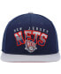 Фото #4 товара Men's Navy, Gray New Jersey Nets Hardwood Classics Gradient Wordmark Snapback Hat