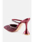 ფოტო #2 პროდუქტის Iris Glitter Diamante Embellished Spool Heel Sandals