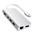 Фото #1 товара Satechi ST-TCMM8PAS - Wired - USB 3.2 Gen 1 (3.1 Gen 1) Type-C - 49 W - 10,100,1000 Mbit/s - Silver - MicroSD (TransFlash) - SD