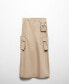 ფოტო #2 პროდუქტის Women's Pockets Detail Long Cargo Skirt