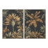 Painting Home ESPRIT Black Golden Palms Tropical 103 x 4,5 x 143 cm (2 Units)