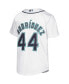 Фото #3 товара Youth Julio Rodríguez White Seattle Mariners Home Replica Player Jersey