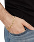 Men's Concave Curb Link Chain Bracelet in 14k Gold-Plated Sterling Silver