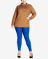 Фото #3 товара Plus Size Rosie Cable Knit Sweater