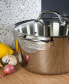 Фото #4 товара Contemporary Stainless Steel 3-Ply 5.2-Quart Dutch Oven with Glass Lid