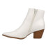 Фото #3 товара COCONUTS by Matisse Spirit Zippered Pointed Toe Booties Womens White Casual Boot