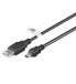 Фото #1 товара Wentronic USB 2.0 Hi-Speed Cable with USB Certificate - Black - 1.8 m - 1.8 m - Mini-USB B - USB A - USB 2.0 - 480 Mbit/s - Black
